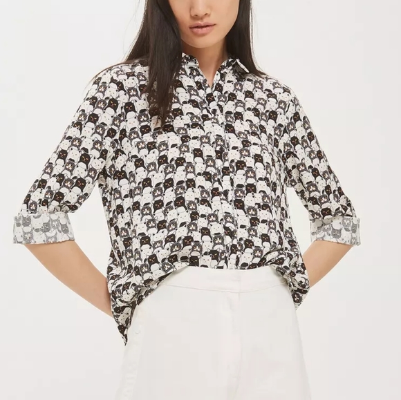 Topshop cat shirt Clearance